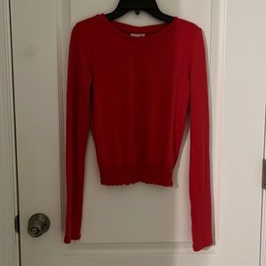 So women’s soft red longsleeve top